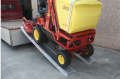 Plant machinery driving up ramps 