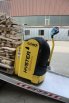 Pallet truck on viper loading ramp 