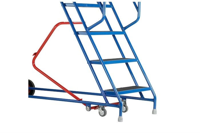 Warehouse ladder on wheels