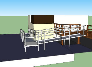 3D drawing of ramp system