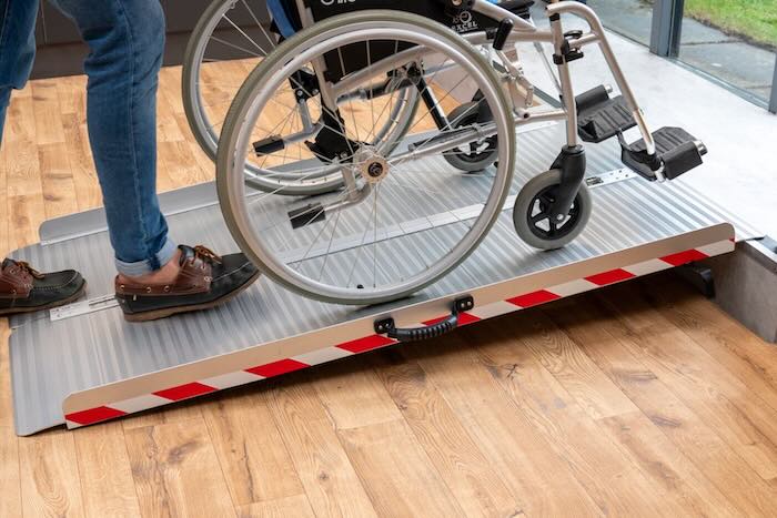 Wide wheelchair ramp