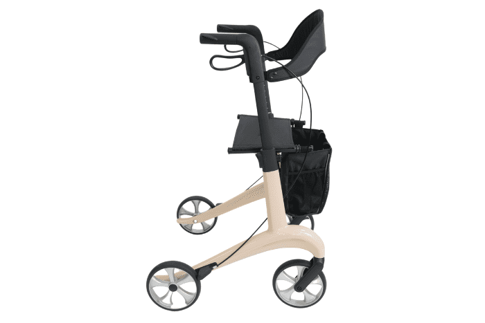 Black 4-wheeled rollator Black carbon 4-wheeled rollator