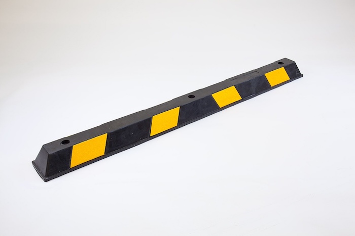 Black and yellow parking block