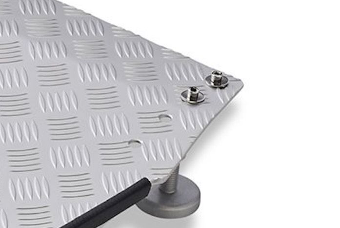 Pre-drilled holes on the aluminium wheelchair ramp