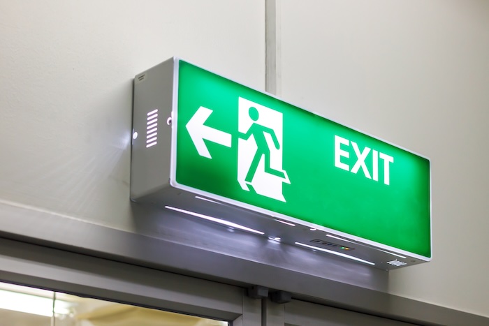 Fire exit sign