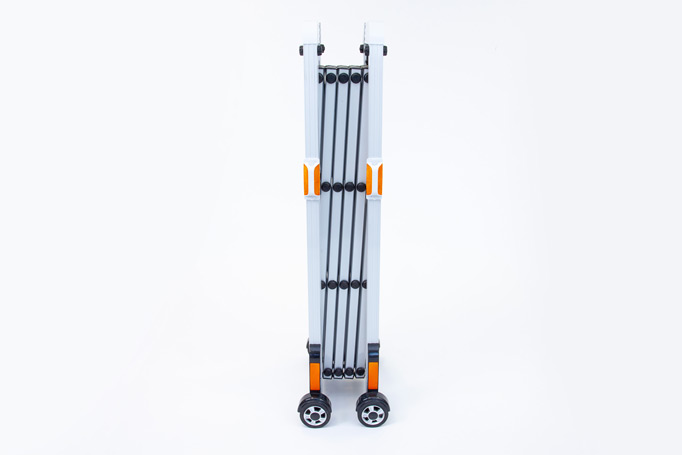 Stored retractable barrier 