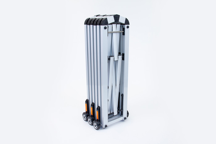 Collapsed expandable barrier 
