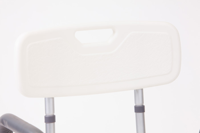 White backrest on shower chair 