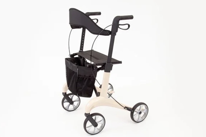 Rollator walker with seat, bag and backrest Rollator walker with seat, bag and backrest