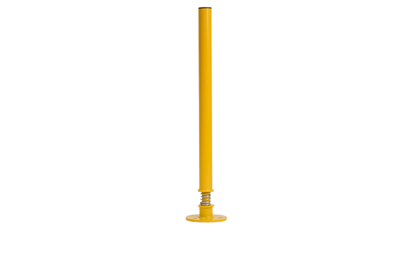 Fixed security post with spring