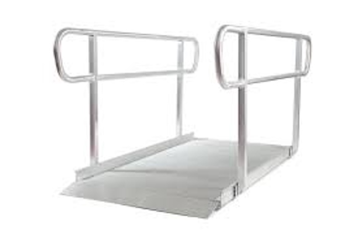 Wheelchair ramp with handrails Wheelchair ramp with handrails