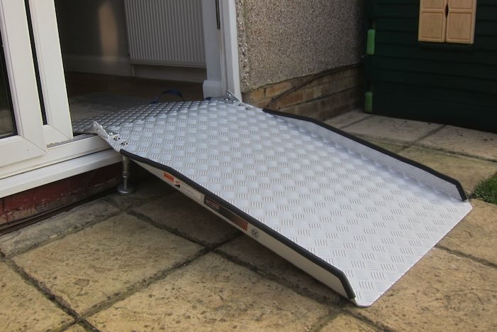 wheelchair ramp overcoming uPVC doorway 
