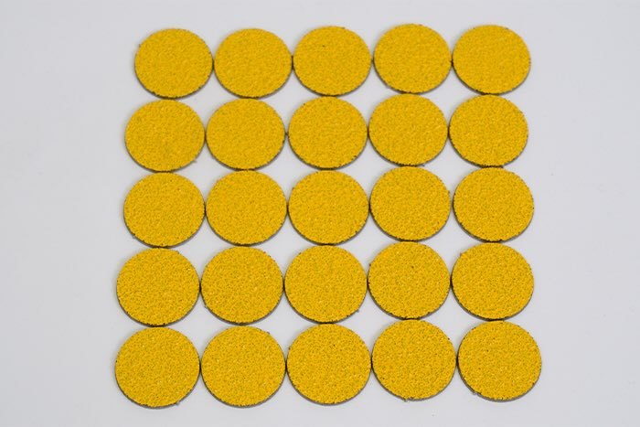 Yellow anti-slip discs