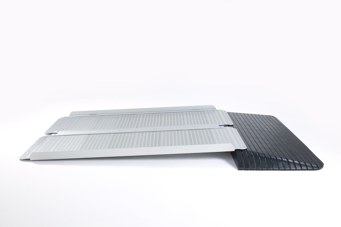 Folding wheelchair ramp combination Folding wheelchair ramp combination