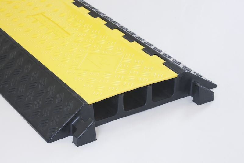 3 channel black and yellow heavy duty cable protector 3 channel black and yellow heavy duty cable protector