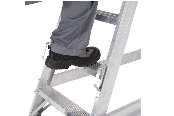 Person climbing ladder