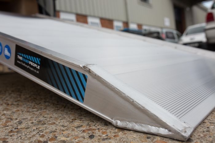 Foot of van loading ramp