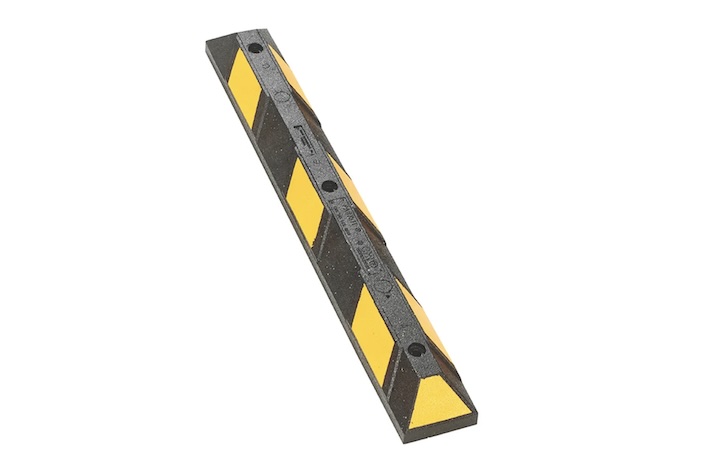 Black and yellow parking block Black and yellow parking block