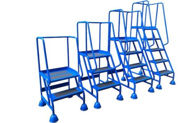 The Ramp People's Blue Mobility Step Ladders with platforms 