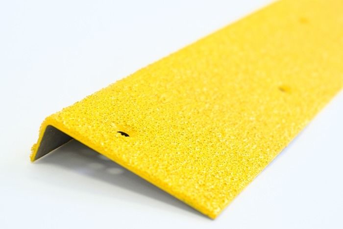 Low profile stair tread yellow