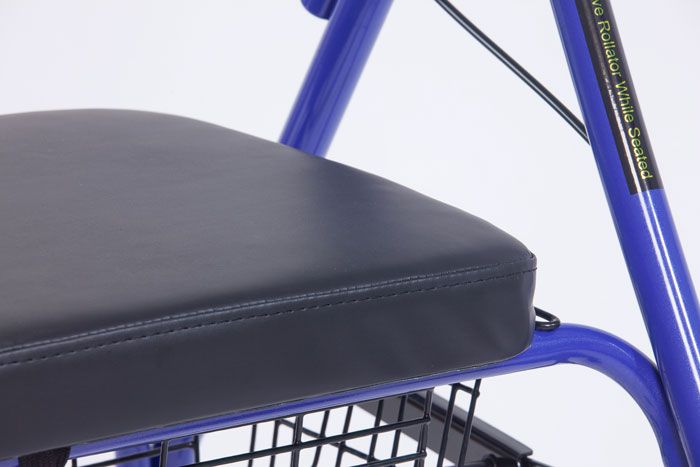 Padded seat on a rollator