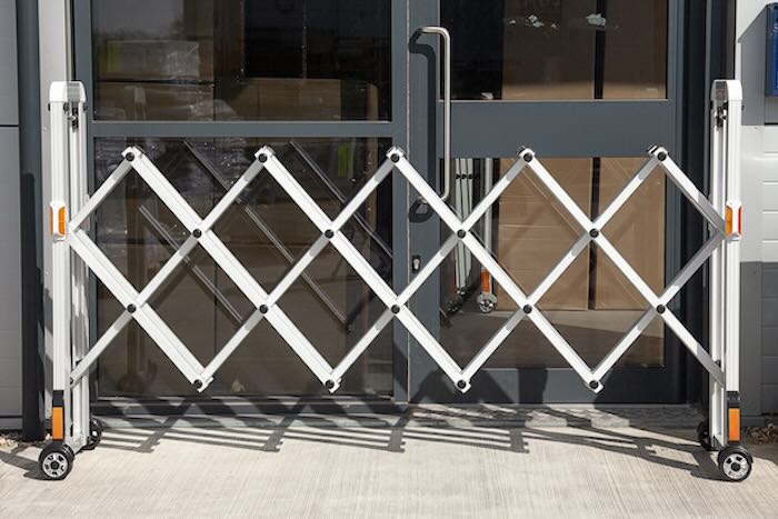 Expanded metal safety barrier