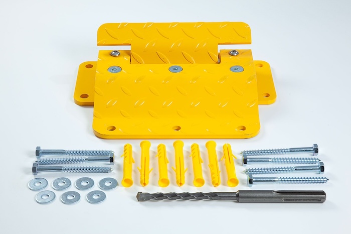 Flow plate with fixings Flow plate with fixings