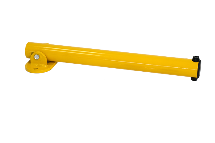 Fold down yellow security bollard