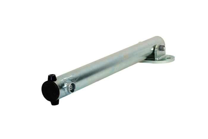 Steel folding bollard silver 