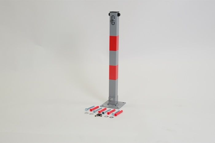 Security bollard with fixings