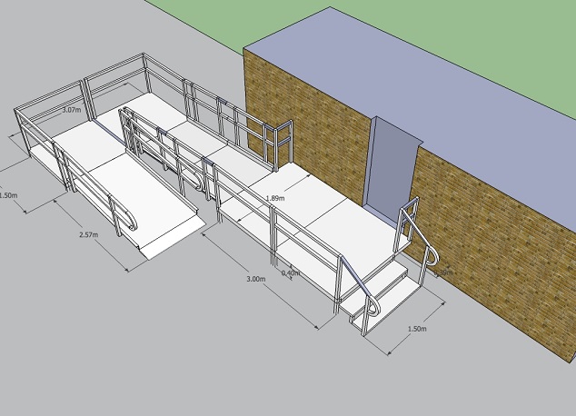 Modular wheelchair ramp 